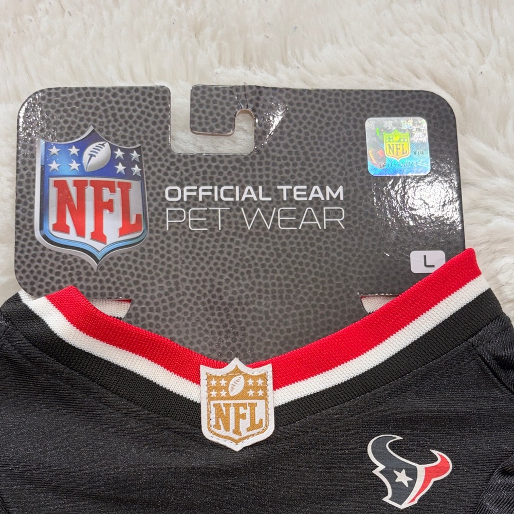 NFL Houston Texans Black Pet Jersey,Size L - Picture 2 of 16